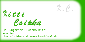 kitti csipka business card